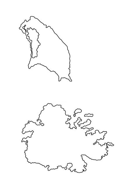 Antigua and Barbuda Blank Map Outline