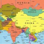 Asia Map with Cities Labeled