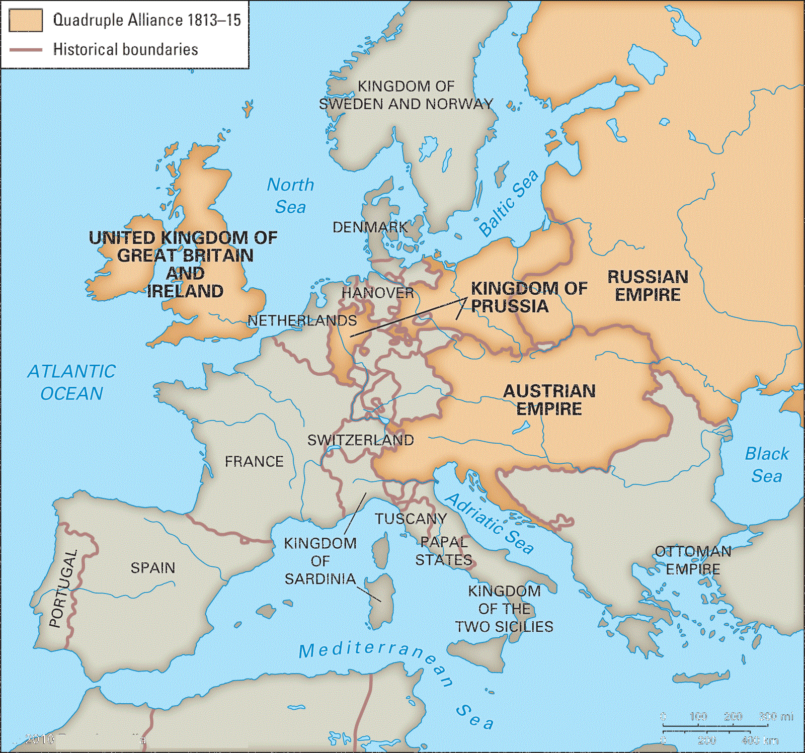 Labeled Map of Austrian Empire