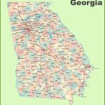Labeled Map of Georgia with Cities