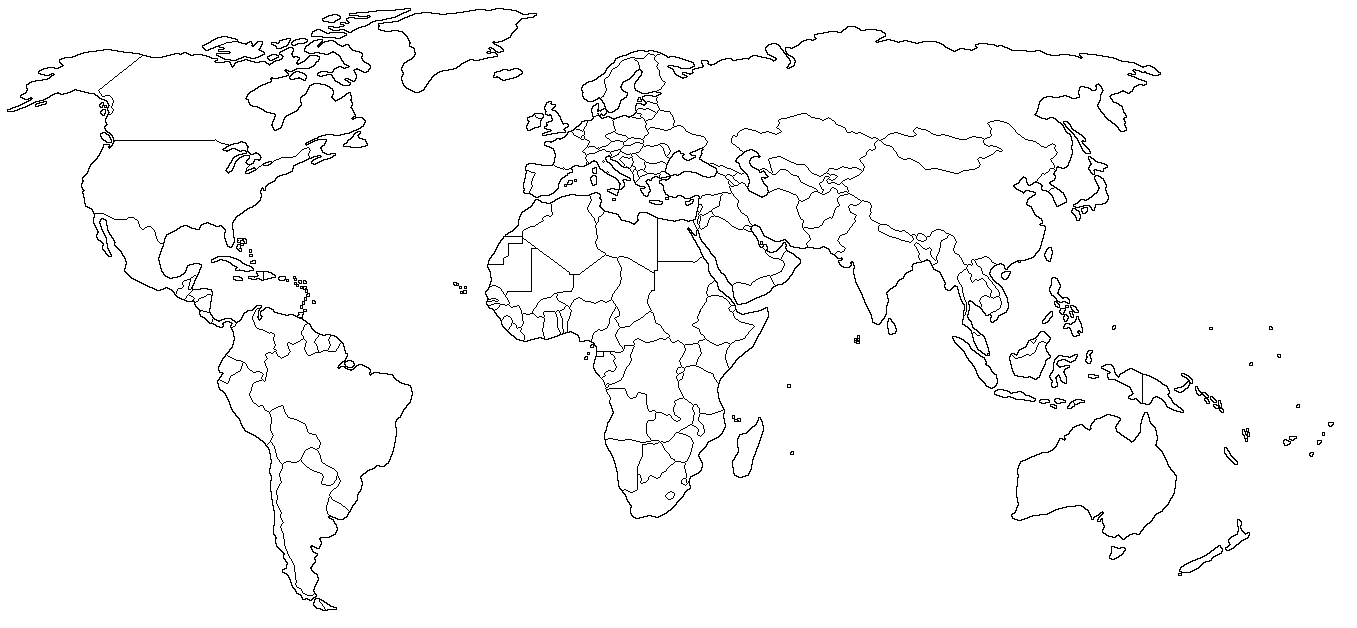 Outline Map of World Political